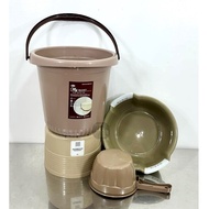 All in 1 Bathroom Essential Set/ Set of Pail, Basin, Stool and Dipper