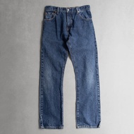 < White Wood 11 > USED LEVIS 517 DENIM American Dark Blue Zipper Boot Type Flared Trousers A