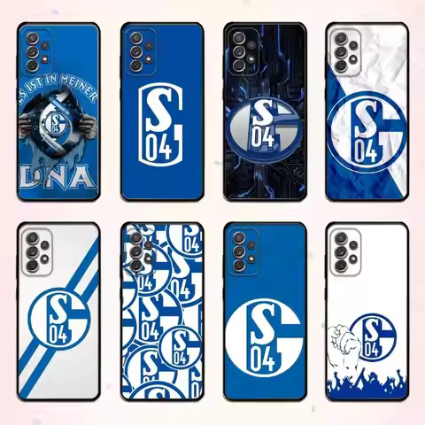Classic S-Schalke-es 04 P-Pattern Phone Case For Samsung S 25,24,23,22,30,21,10,9,Ultra,Plus,Lite,FE