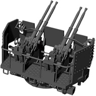 YZ350210B 1/350 Model Upgrade Parts US Navy 40mm Quad Bofors Anti-Aircraft Gun With Shield
