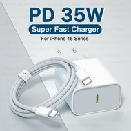 PD 35W Fast Charger For iPhone 15 Pro Max USB Type C Charger Cable For Xiaomi 14 Redmi Note 12 13 Pro Fast Charging Accessories