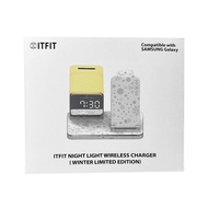 Samsung ITFIT Night-Light Wireless Charger (Winter Limited Edition) with 30W UK Travel Adaptor