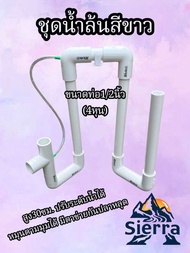 ชุดท่อน้ำล้น Overflow ท่อน้ำล้นแบบไม่ต้องเจาะอ่าง ล้นน้ำบ่อปลา/ตู้ปลา แบบกาลักน้ำ ไม่ต้องเจาะอ่าง รั