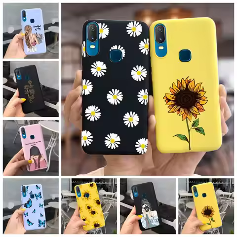 Phone Case For Vivo Y11 2019 Case Vivo 1906 Soft Silicone Back Cover Shockproof Bumper 6.35'' For Vi