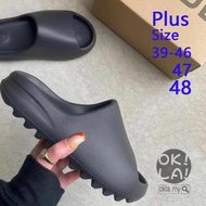 HQ6448 Kanye West x Yeezy Slide < Onyx} Black Beach Shoes Slippers Sandals Large Size #   1993