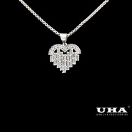 M999 Women's pendant and necklace with high-quality sparkling UHA CZ stone