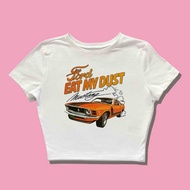 Baby Tee Eat My Dust Y2k Style Crop Tee