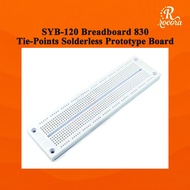 SYB-120 Breadboard 830 Tie-Points Solderless Prototype Board White 177×46mm Large Circuit Test Board