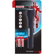 Bossman BBRA-2 Heavy Duty Aluminium Torch Light c/w battery AA x 2pcs