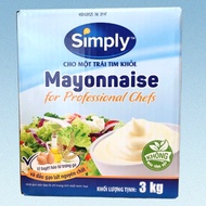 SIMPLY ++ LARGE BOX 3 Kg ++ MAYO SAUCE for Professional Chefs Mayonnaise for Professional Chefs