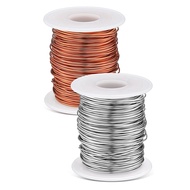 300 Ft 2 Rolls 18 Gauge Copper Wire Aluminum Wire Craft Wires for Sculpting Armature Jewelry Making 