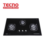 (Bulky) Tecno 90cm (3 Burners) Glass Hob with With Inferno Wok Burner Technology T 3388TGSV (T3388TGSV)