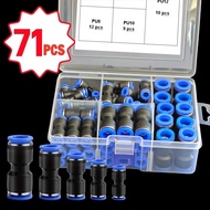 //71-Piece Quick Connect Push-to-Connect Fitting Kit 5/32" 1/4" 5/16" 3/8" 1/2" ODPneumatic Air Hose