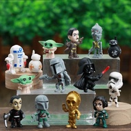 14Pcs/Set Movie Star Wars The Force Awakens Yoda Master BB8 BB9E Robot Clone Troopers Action Figure 