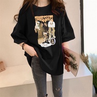 [AMYGO] 2N337 M-5XL Loose T shirt Women Plus Size Tshirt Woman Baju Perempuan Muslimah Clothes 大码宽松T