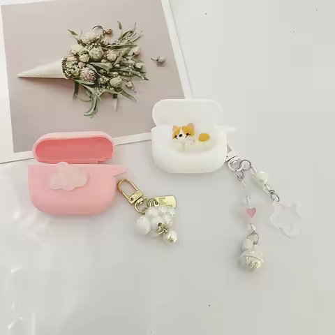 cute cloud Earphone Cover For JBL Live Pro+/ Pro 2/Live Free 2 Case Silicone Shockproof hearphone bo