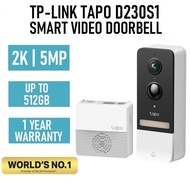 TP-Link Tapo D230S1 Video Doorbell Camera 2K 5MP CCTV Night Vision Wire Free Long Battery Life