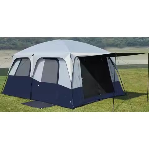 Camping blackout tent, multicompartment tent for families, portable tent for outdoor use with umbrel