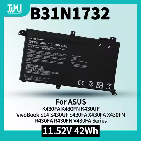 B31N1732 Laptop Battery for ASUS K430FA K430FN K430UF 0B200-02960400 B31BI9H VivoBook S14 S430UF S43