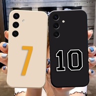 Football Jersey Number 10 7 Custom Photo Phone Case For Samsung S25 S24 S23 S22 S21 S20 FE S10 LITE 