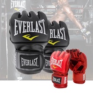 Everlast MMA Sports Half Finger Boxing Gloves Sanda Taekwondo Fight Sand Bag Professional Training E