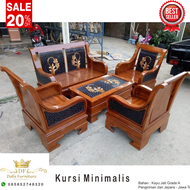 Kursi Ruang Tamu Sofa Minimalis Modern Kayu Jati Model Terbaru Harga Murah 1 Set