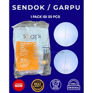 DISPOSABLE SPOON FORK, 50 Pieces DISPOSABLE SPOON FORK