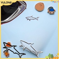 YU 3D Metal Car Styling Stier Hollow Fish Emblem Badge Decals Automobiles Motorcycleputer Fuel Acces