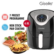 ☁Giselle Digital Air Fryer with Touch Control Timer Temperature Control - Black (1500W/4.8XL) KEA0202