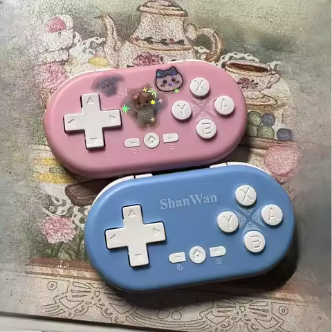 Mini Wireless Gamepad Controller Bluetooth for iPhone Android - Portable Gaming Joystick for Mobile 