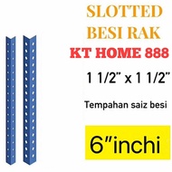 Besi angle rak lubang 6” inchi /slotted angle bar 6 inchi