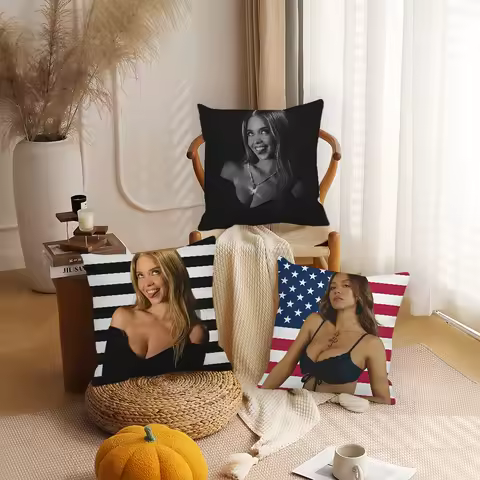 Actor Sydney Sweeney Pillow Case Office Cushions Suitable For Sofa Car Bedroom Decorative Cushion Co