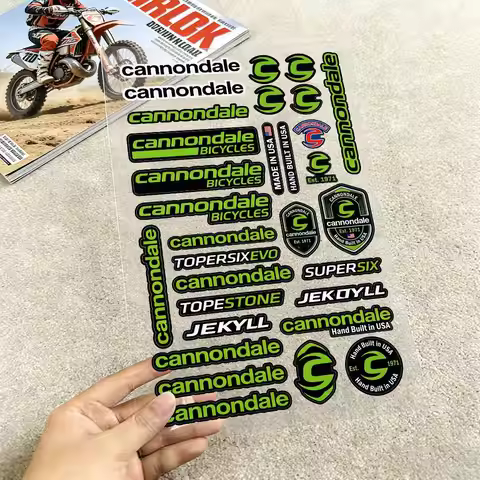For Cannondale Waterproof Reflective Motorbike Stickers Easy Peel Removable Decals For Motorcycle Ca