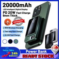 ☑️🚚【SG Ready Stock】PD20W Magnetic Power Bank 20000mAh Fast Charging Portable Charger Wireless Mini P