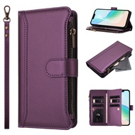 For Honor X7E Business Magnetic Zipper Flip Phone Case for Honor X7E X7E Plus X5D Plus X6D X7D X8D X