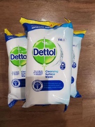 英國直送 - Dettol 滴露抗菌消毒濕紙巾 [大 - 110張]