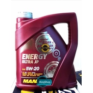 Original Mannol Energy Ultra JP+Ester SAE 5W20 Fully Synthetic Engine Oil/ Minyak Hitam (4L)