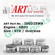 ART Piston Set IS6D25WA for Isuzu Truck Lorry Bus 5.4 6BD1 (102.0mm)