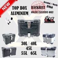 HY Aluminium Top Box X Design Kotak Motosikal Peti Aluminum Box Motorcycle