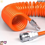 GSFMLO Air Compressor Hose Tube, PU Flexible PU Air Compressor Hose, With Connector PU Recoil Air Tu