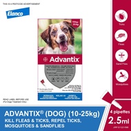 Advantix Dog Spot On Tick Flea Treatment 4x2.5ml