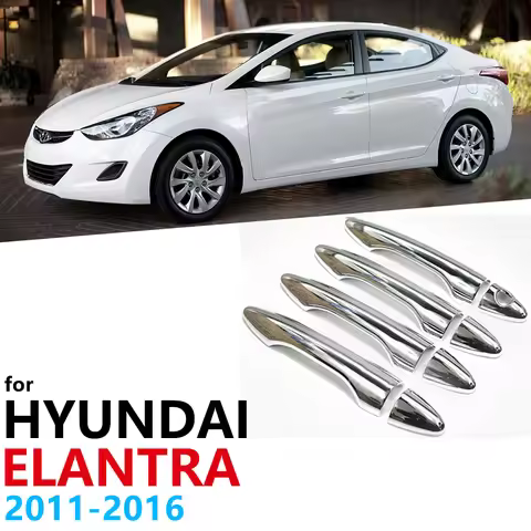 For Hyundai Elantra Avante i35 Elantra MD UD MK5 2011-2016 Chrome Car Door Handle Cover Trim Sticker