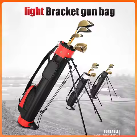 Golf Stand Carry Bag Can Hold 9 Clubs Large Capacity Golf Clubs Bag Waterproof Lightweight for Men a