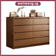 Wenweng bucket Chest Bedroom Wall Storage Cabinet Living Room Bucket Cabinet Drawer Walnut Color Sto