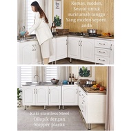 FREE SHIPPING /Moden kabinet dapur /kabinet dapur dgn sinki/stainless steel top kitchen /oven/microwave cabinet