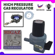 HIGAZ Kepala Gas Kepala Tekanan Tinggi / High Pressure Gas Regulator With 1.5 Meter Gas Hose