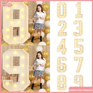 PROM LED Light Balloon, 0-9 Numbers 91cm Giant Birthday Figure, Decoration Box Giant Numbers LED Lig