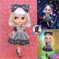 < Natsumoto Shop > Japanese Version GSC Blythe Bijou Brilliant Spinning Apron White Hair Bob Band Ey