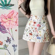 Lovito Boho Skirts Zipper Spring/summer Skirts for Women L164ED333 Lovito Skirt Boho Zip Musim Bunga
