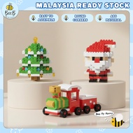 Siri Hiasan Perayaan Blok Krismas Santa Claus Micro Building Block Christmas Block Seasonal Joy Snow